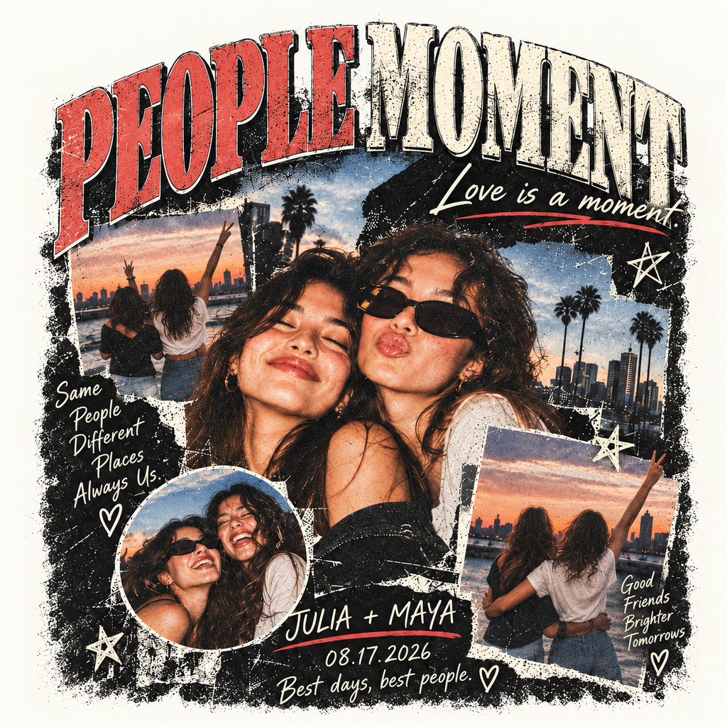 PEOPLE MOMENT 90s bootleg master artwork design
