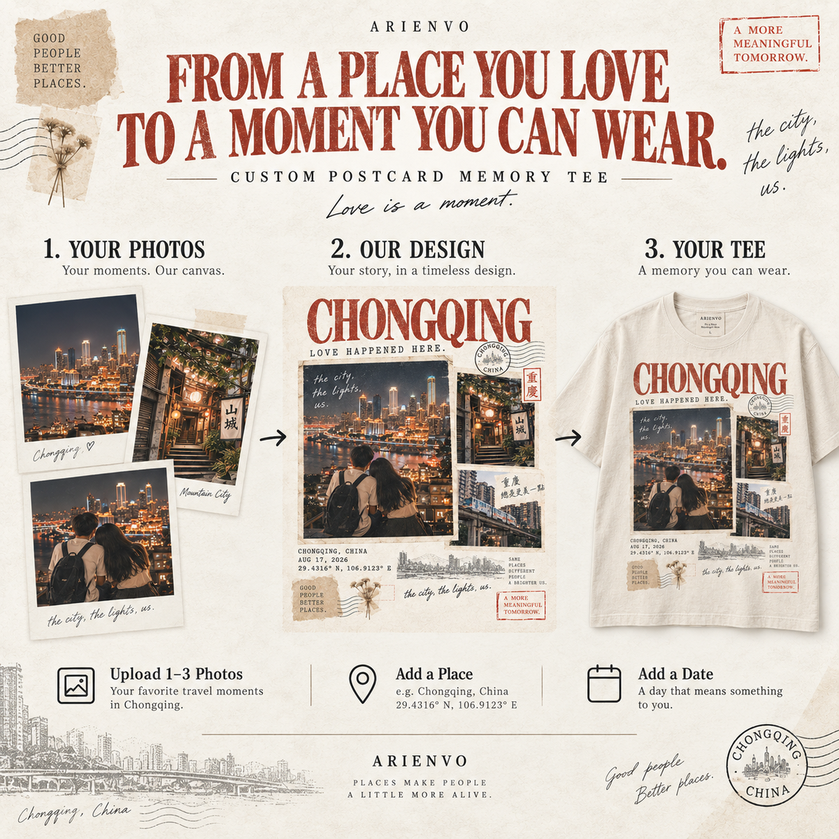 From your place photos to a PLACE MOMENT tee before and after