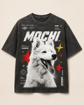 Y2K Editorial Pet Tee — Washed Black design mockup featuring MOCHI
